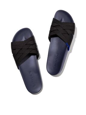Rothy's Slip On Sandals in Blue/Black Night Sky